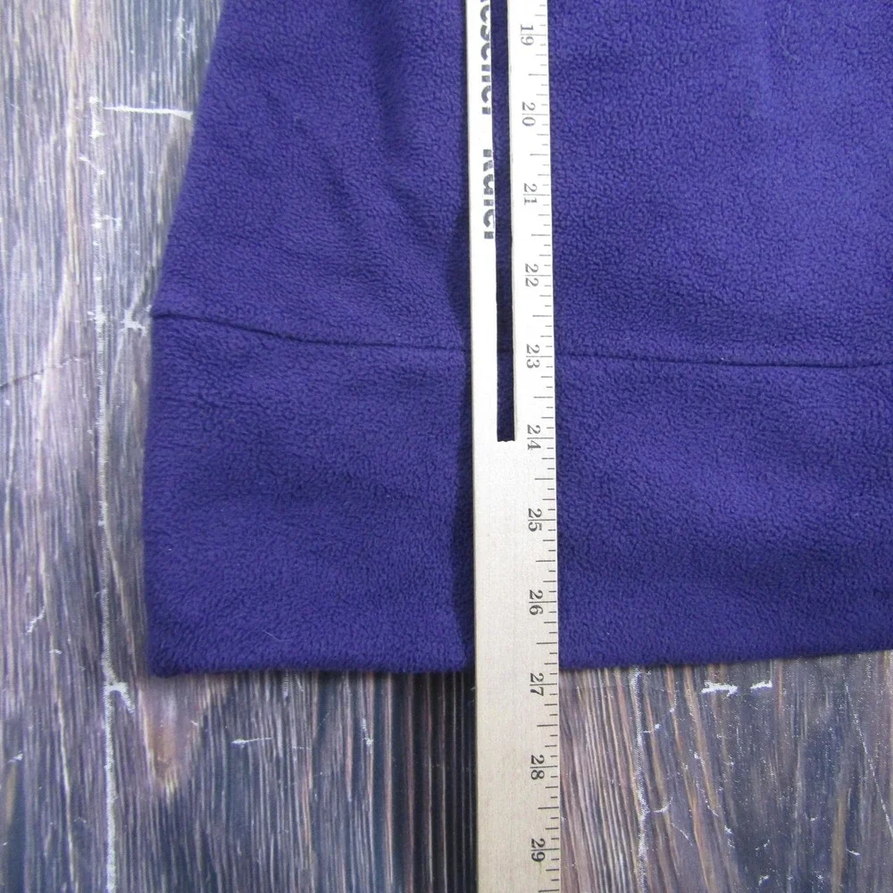 Adidas Jacket Womens M Purple Soft Fleece Hooded Full Zip Warm Pockets Winter